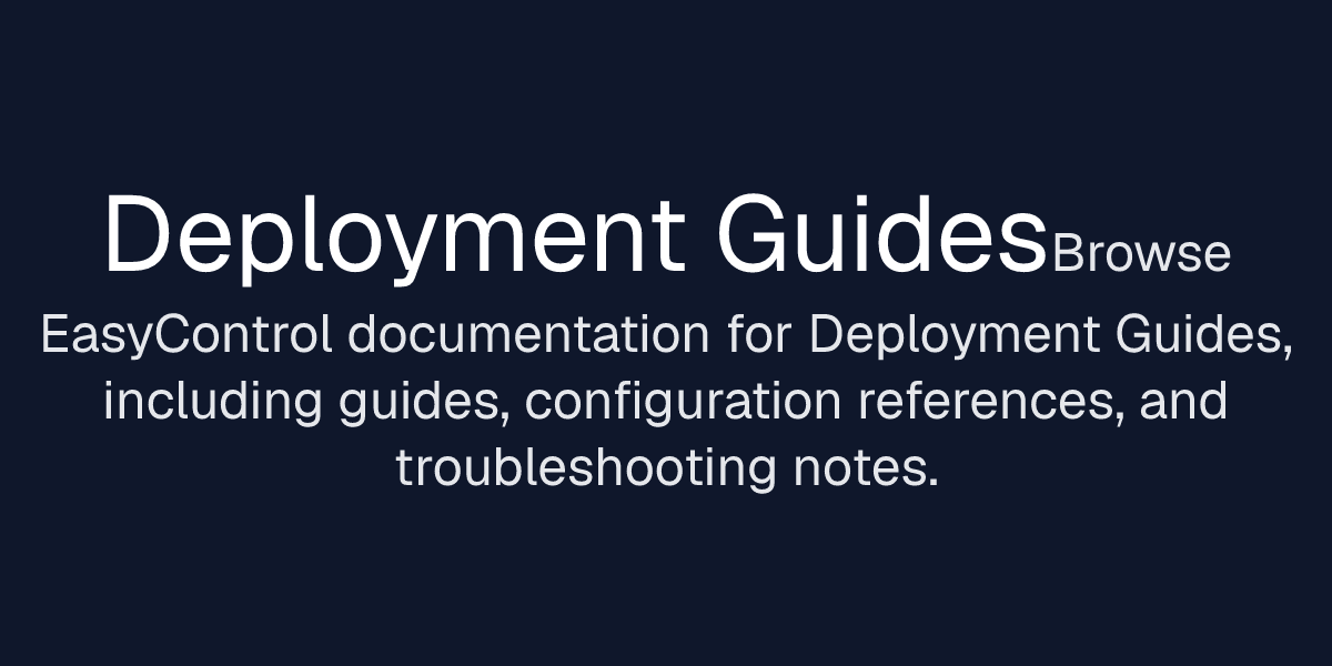 Deployment Guides