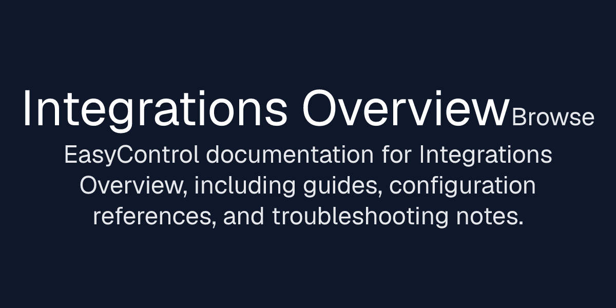 Integrations Overview
