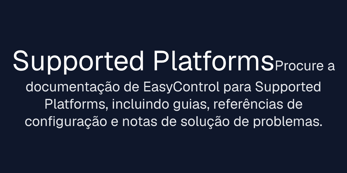 Supported Platforms