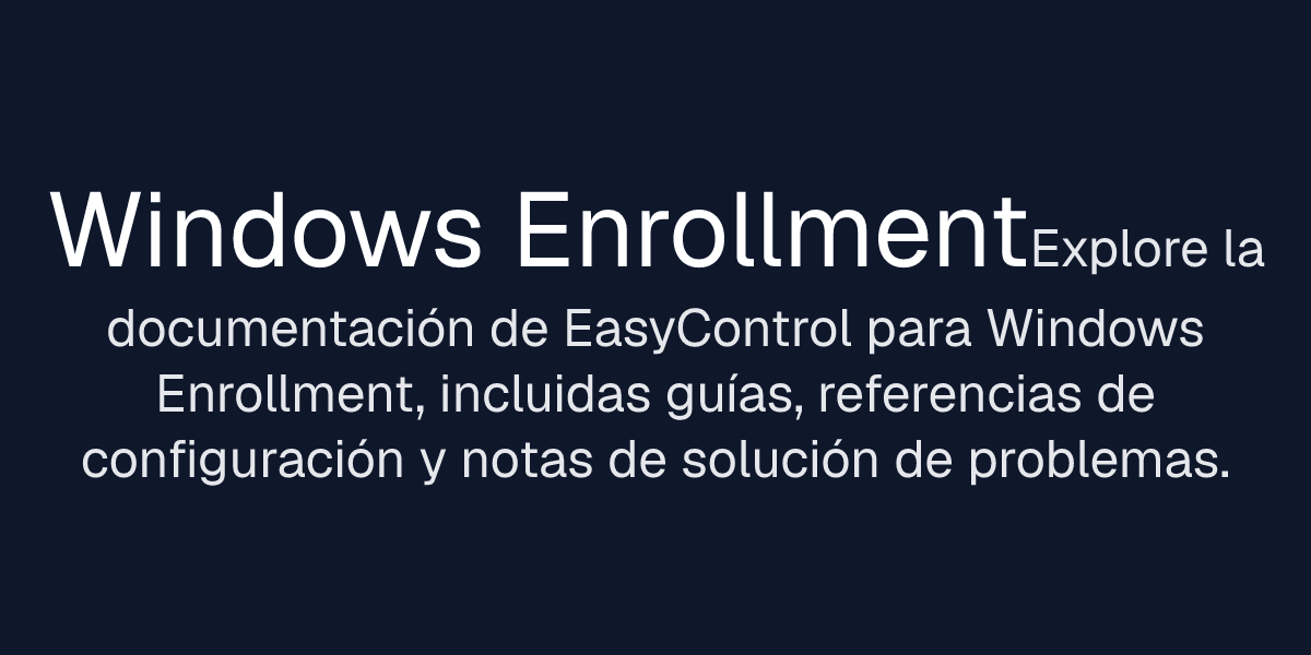 Windows Enrollment
